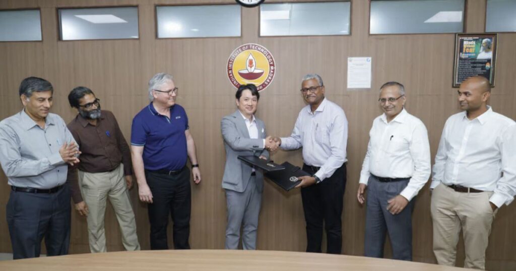 TDK Corporation and IIT Madras representatives at the Memorandum of Understanding signing ceremony.